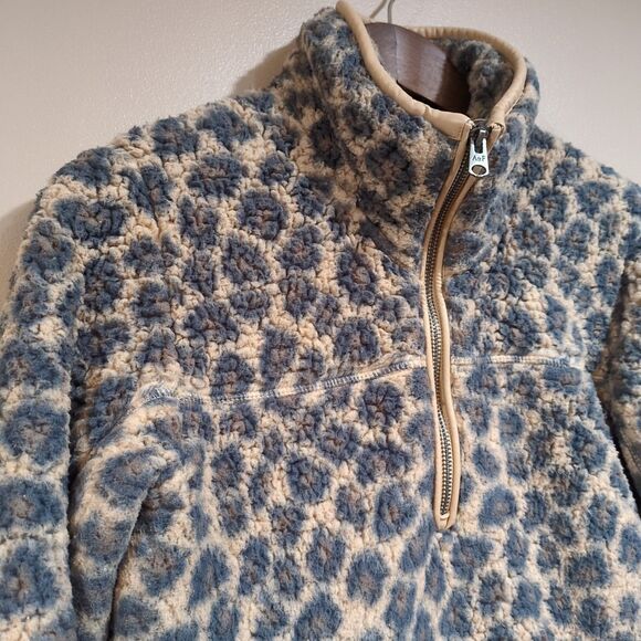 Abercrombie & Fitch Womens XXS Leopard Animal Print Sherpa Fleece Jacket‎ Coat - Picture 4 of 12